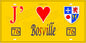 Plaque métal décorative 15X30 J' ❤️ Bosville, Seine Maritime (76) jaune