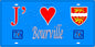 Plaque métal décorative 15X30 J' ❤️ Bourville, Seine Maritime (76) bleu