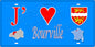 Plaque métal décorative 15X30 J' ❤️ Bourville, Seine Maritime (76) beu carte