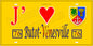 Plaque métal décorative 15X30 J' ❤️ Butot-Vénesville, Seine Maritime (76) jaune