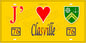 Plaque métal décorative 15X30 J' ❤️ Cleuville, Seine Maritime (76) jaune