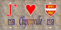 Plaque métal décorative 15X30 J' ❤️ Cliponville, Seine Maritime (76) antique