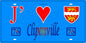 Plaque métal décorative 15X30 J' ❤️ Cliponville, Seine Maritime (76)