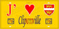 Plaque métal décorative 15X30 J' ❤️ Cliponville, Seine Maritime (76) jaune