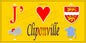 Plaque métal décorative 15X30 J' ❤️ Cliponville, Seine Maritime (76) jaune carte
