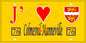 Plaque métal décorative 15x30 J' ❤️ Colmesnil-Manneville, Seine Maritime (76) jaune