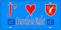 Plaque métal décorative 15X30 J' ❤️ Crasville-la-Mallet, Seine Maritime (76) bleu 