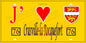 Plaque métal décorative 15X30 J' ❤️ Crasville-la-Rocquefort, Seine Maritime (76) jaune