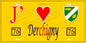 Plaque métal décorative  J' ❤️ Derchigny, Seine Maritime (76) jaune
