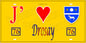 Plaque métal décorative 15X30 J' ❤️ Drosay, Seine Maritime (76) jaune