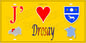 Plaque métal décorative 15X30 J' ❤️ Drosay, Seine Maritime (76) jaune carte