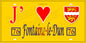 Plaque métal décorative 15X30 J' ❤️ Fontaine-le-Dun, Seine Maritime (76) jaune