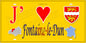 Plaque métal décorative 15X30 J' ❤️ Fontaine-le-Dun, Seine Maritime (76) jaune carte