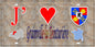 Plaque métal décorative 15X30 J' ❤️ Grainville-la-Teinturière, Seine Maritime (76) antique carte