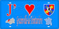 Plaque métal décorative 15X30 J' ❤️ Grainville-la-Teinturière, Seine Maritime (76) bleu carte