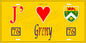 Plaque métal décorative  J' ❤️ Greny, Seine Maritime (76) jaune