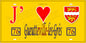 Plaque métal décorative 15X30 J' ❤️ Gueutteville-les-Grès, Seine Maritime (76) jaune