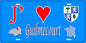 Plaque métal décorative  J' ❤️ Guilmécourt, Seine Maritime (76) bleu carte