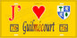 Plaque métal décorative  J' ❤️ Guilmécourt, Seine Maritime (76) jaune