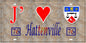 Plaque métal décorative 15X30 J' ❤️ Hattenville, Seine Maritime (76) antique