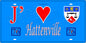 Plaque métal décorative 15X30 J' ❤️ Hattenville, Seine Maritime (76) bleu
