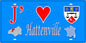 Plaque métal décorative 15X30 J' ❤️ Hattenville, Seine Maritime (76) bleu carte