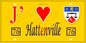 Plaque métal décorative 15X30 J' ❤️ Hattenville, Seine Maritime (76) jaune