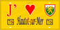 Plaque métal décorative  15x30J' ❤️ Hautot-sur-Mer, Seine Maritime (76) jaune 