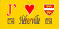 Plaque métal décorative 15X30 J' ❤️ Héberville, Seine Maritime (76) jaune