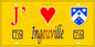 Plaque métal décorative 15X30 J' ❤️ Ingouville, Seine Maritime (76) jaune