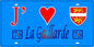 Plaque métal décorative 15X30 J' ❤️ La Gaillarde, Seine Maritime (76) bleu