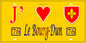 Plaque métal décorative 15X30 J' ❤️ Le Bourg-Dun, Seine Maritime (76) jaune