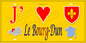 Plaque métal décorative 15X30 J' ❤️ Le Bourg-Dun, Seine Maritime (76) jaune carte