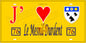Plaque métal décorative 15X30 J' ❤️ Le Mesnil-Durdent, Seine Maritime (76) jaune