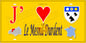 Plaque métal décorative 15X30 J' ❤️ Le Mesnil-Durdent, Seine Maritime (76) jaune carte