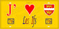 Plaque métal décorative  J' ❤️ Les Ifs, Seine Maritime (76) jaune