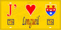 Plaque métal décorative  15x30J' ❤️ Longueil, Seine Maritime (76) jaune