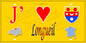 Plaque métal décorative  15x30J' ❤️ Longueil, Seine Maritime (76) jaune carte
