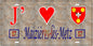 Plaque métal décorative 15 x 30 cm fond mur antique 57 J' ❤️ Maizières-lès-Metz, canton Le Sillon Mosellan Moselle 57