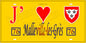 Plaque métal décorative 15X30 J' ❤️ Malleville-les-Grès, Seine Maritime (76) jaune