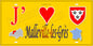 Plaque métal décorative 15X30 J' ❤️ Malleville-les-Grès, Seine Maritime (76) jaune carte