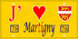 Plaque métal décorative  15x30J' ❤️ Martigny, Seine Maritime (76) jaune