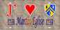 Plaque métal décorative 15x30 J' ❤️ Martin-Église, Seine Maritime (76) antique