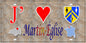  Plaque métal décorative 15x30 J' ❤️ Martin-Église, Seine Maritime (76) antique carte