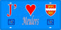 Plaque métal décorative 15x30 J' ❤️ Meulers, Seine Maritime (76) bleu