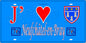 Plaque métal décorative 15X30 J' ❤️ Neufchatel en Bray, Seine Maritime (76) bleu