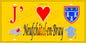 Plaque métal décorative 15X30 J' ❤️ Neufchatel en Bray, Seine Maritime (76) jaune carte