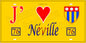 Plaque métal décorative 15X30 J' ❤️ Néville, Seine Maritime (76) jaune