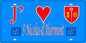 Plaque métal décorative 15x30 J' ❤️ Saint-Nicolas-d’Aliermont, Seine Maritime (76) bleu