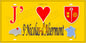 Plaque métal décorative 15x30 J' ❤️ Saint-Nicolas-d’Aliermont, Seine Maritime (76) jaune carte